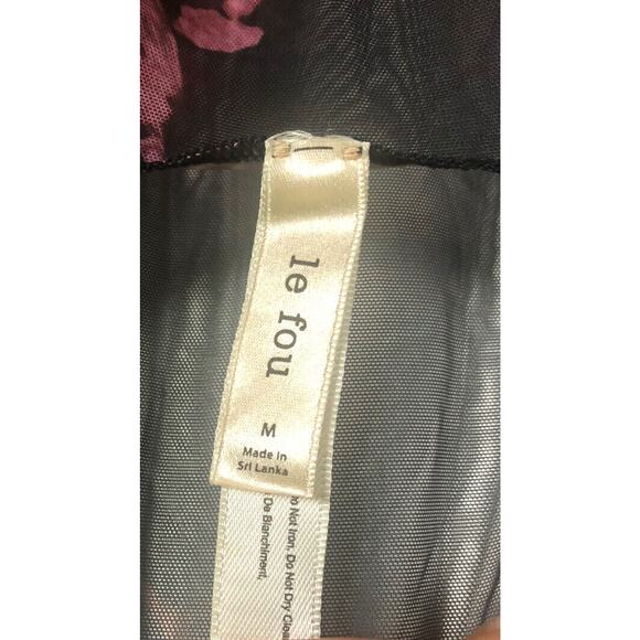 NWT Le Fou Wilfred Sz Medium Black Wilde Long Sleeve Hautot Bodysuit - Picture 7 of 8